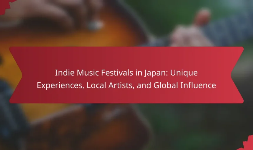 Indie Music Festivals in Japan: Unique Experiences, Local Artists, and Global Influence