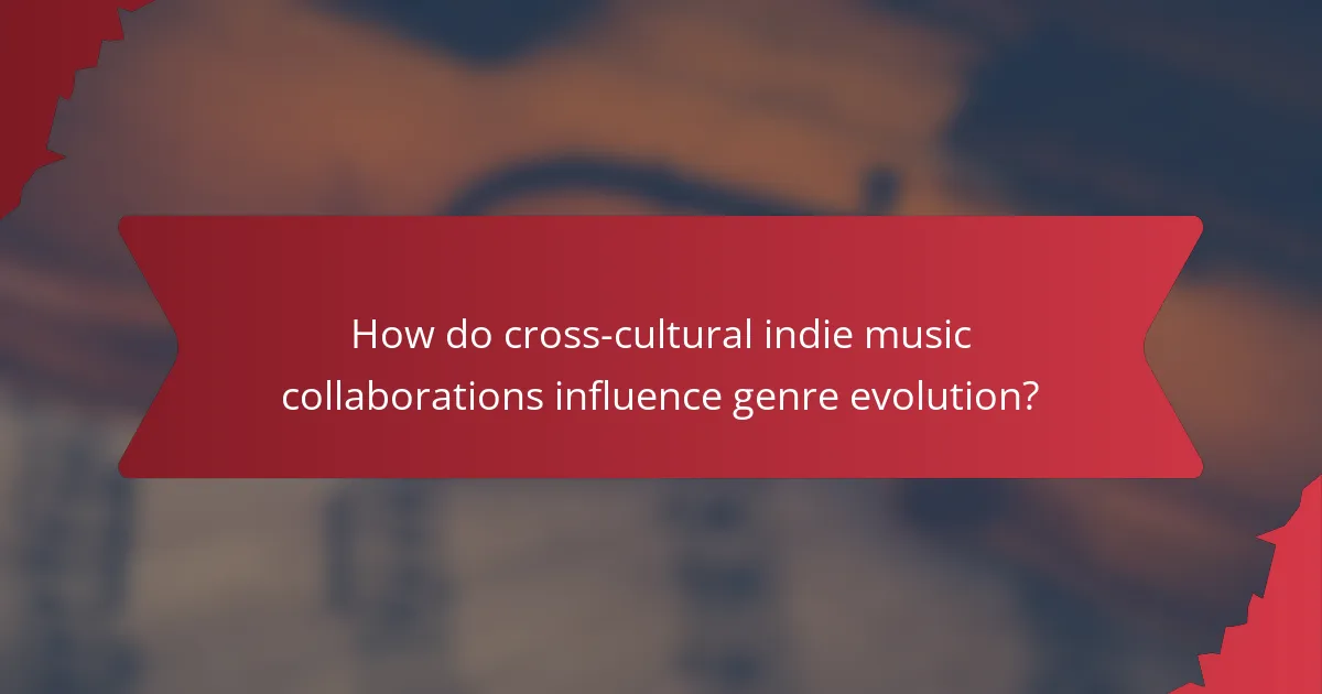 How do cross-cultural indie music collaborations influence genre evolution?
