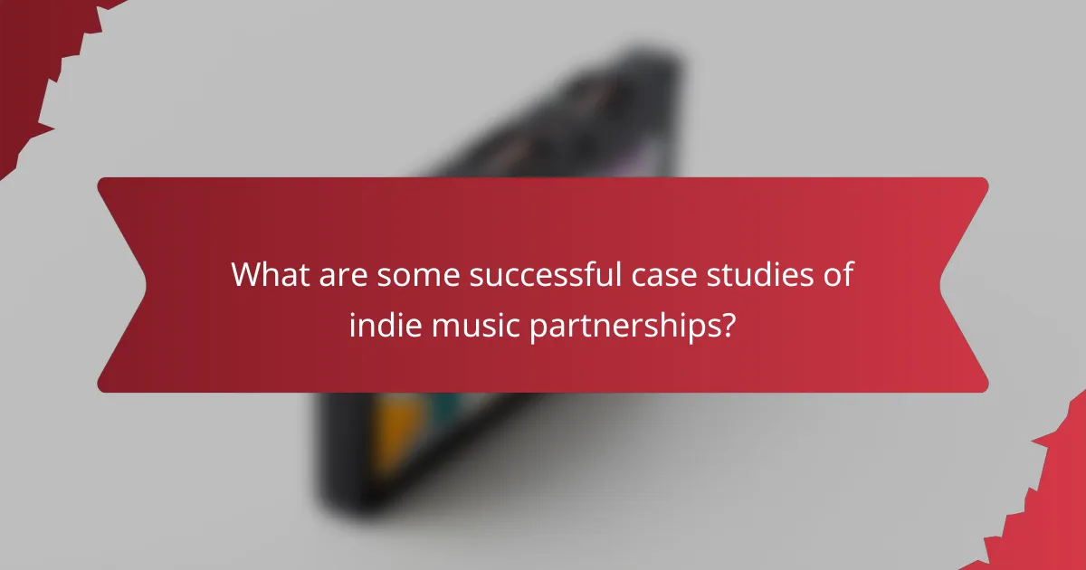 What are some successful case studies of indie music partnerships?