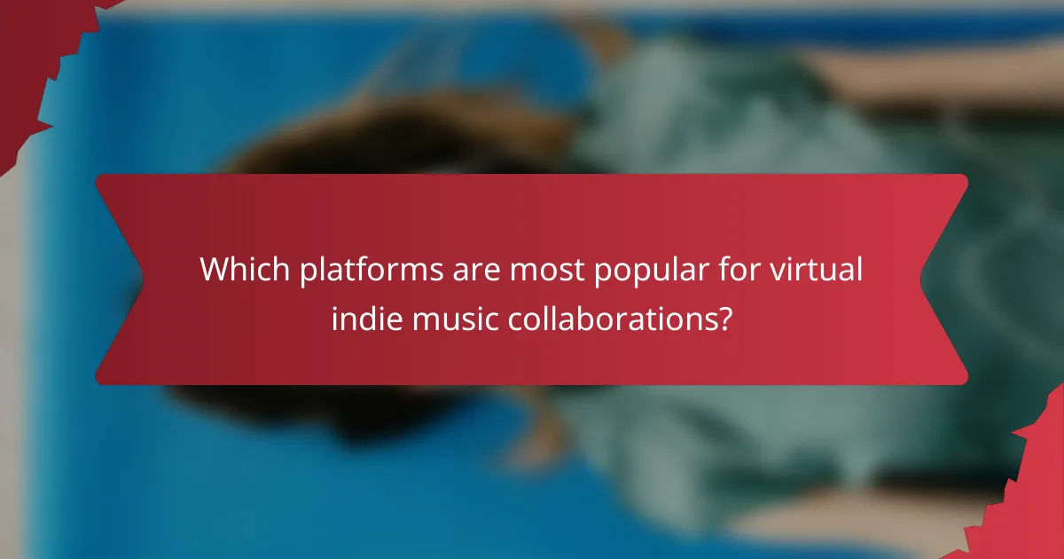 Which platforms are most popular for virtual indie music collaborations?